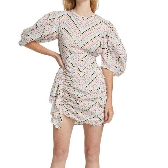 RHODE Pia Puff Sleeve Mini-Dress - Picture 1 of 7